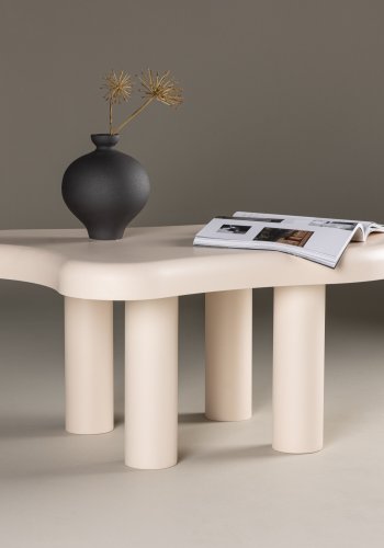 VENTURE DESIGN Strömstad salongbord, kologisk - hvit MDF (71x100)