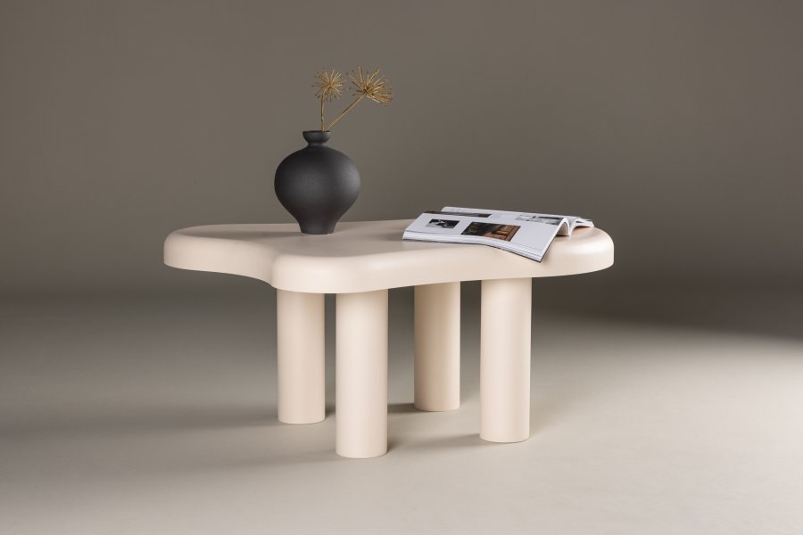 VENTURE DESIGN Strömstad salongbord, kologisk - hvit MDF (71x100)