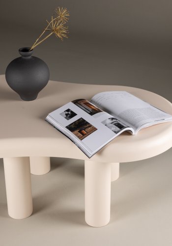 VENTURE DESIGN Strömstad salongbord, kologisk - hvit MDF (71x100)