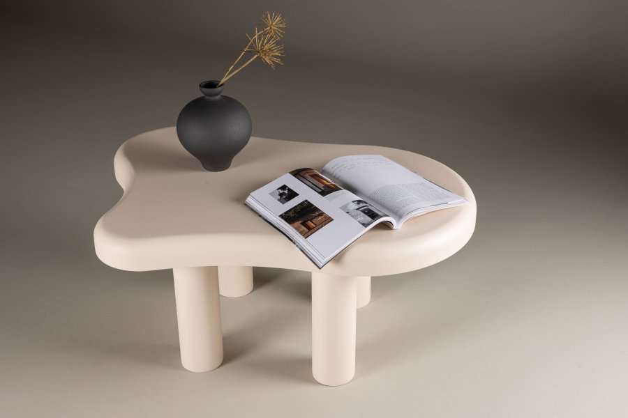 VENTURE DESIGN Strömstad salongbord, kologisk - hvit MDF (71x100)