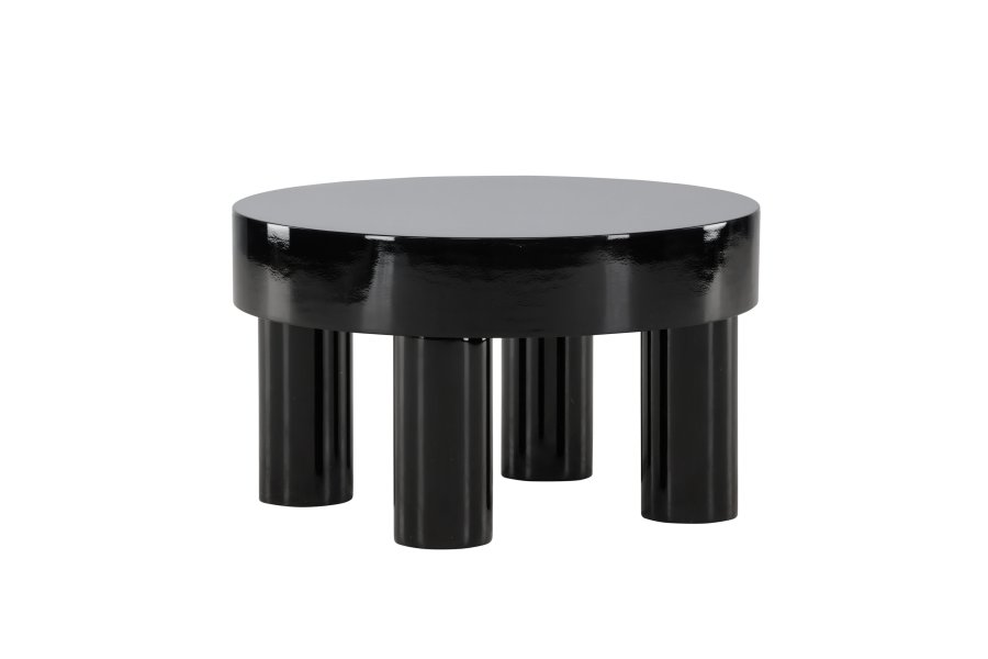 VENTURE DESIGN Varberg salongbord, rundt - blank svart MDF (60)