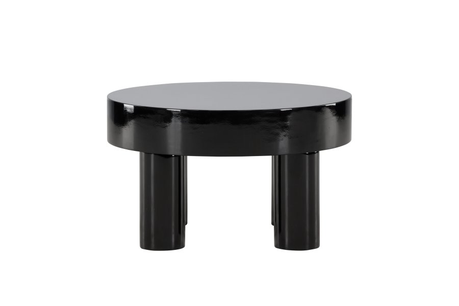 VENTURE DESIGN Varberg salongbord, rundt - blank svart MDF (60)