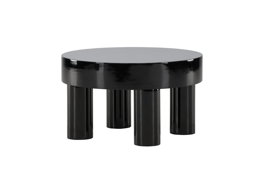 VENTURE DESIGN Varberg salongbord, rundt - blank svart MDF (60)