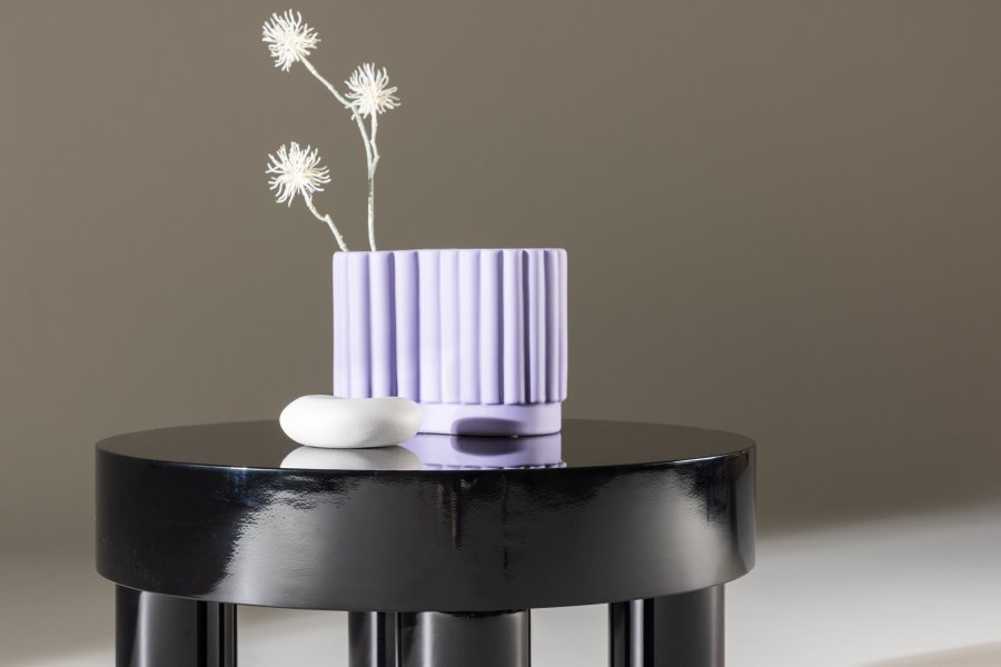 VENTURE DESIGN Varberg salongbord, rundt - blank svart MDF (60)