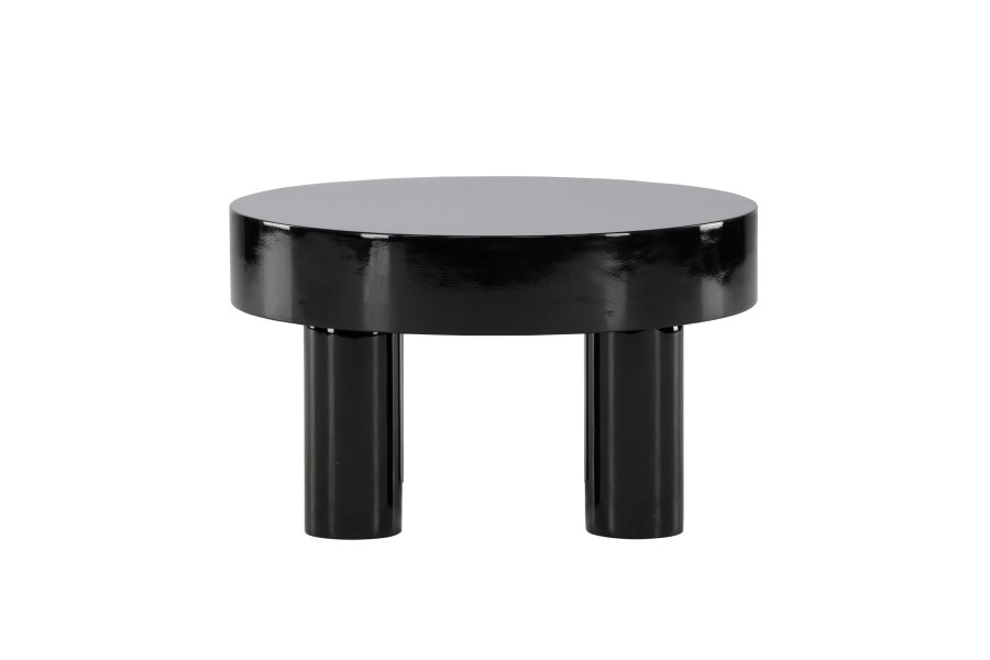 VENTURE DESIGN Varberg salongbord, rundt - blank svart MDF (60)