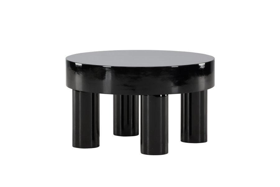 VENTURE DESIGN Varberg salongbord, rundt - blank svart MDF (60)