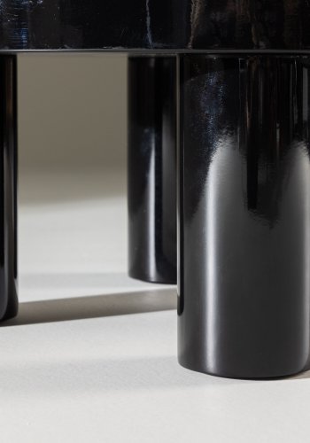 VENTURE DESIGN Varberg salongbord, rundt - blank svart MDF (60)