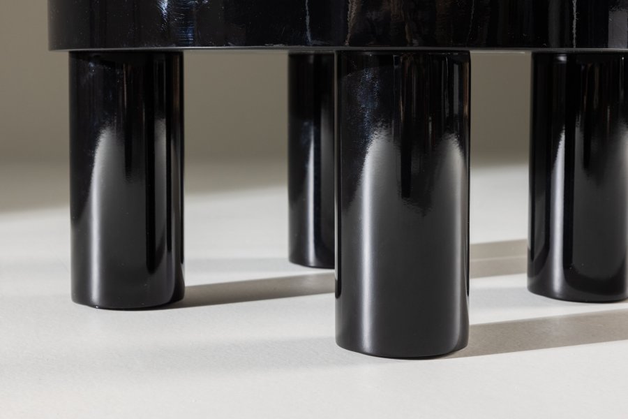 VENTURE DESIGN Varberg salongbord, rundt - blank svart MDF (60)