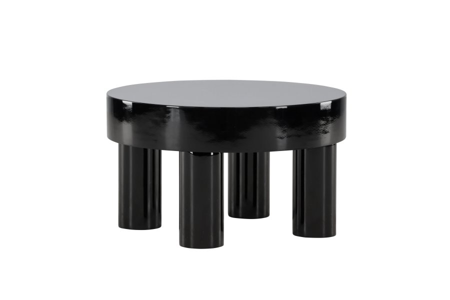 VENTURE DESIGN Varberg salongbord, rundt - blank svart MDF (60)