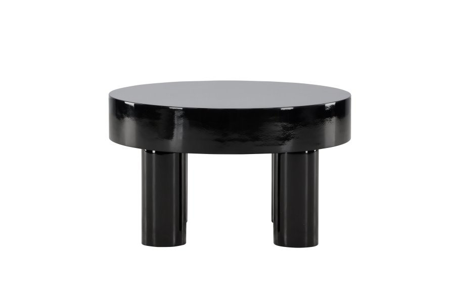 VENTURE DESIGN Varberg salongbord, rundt - blank svart MDF (60)