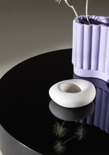 VENTURE DESIGN Varberg salongbord, rundt - blank svart MDF (60)