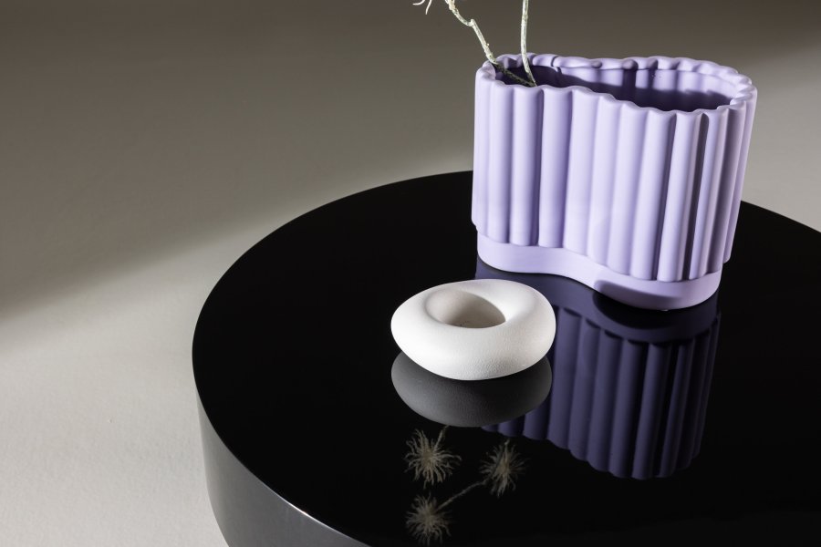 VENTURE DESIGN Varberg salongbord, rundt - blank svart MDF (60)