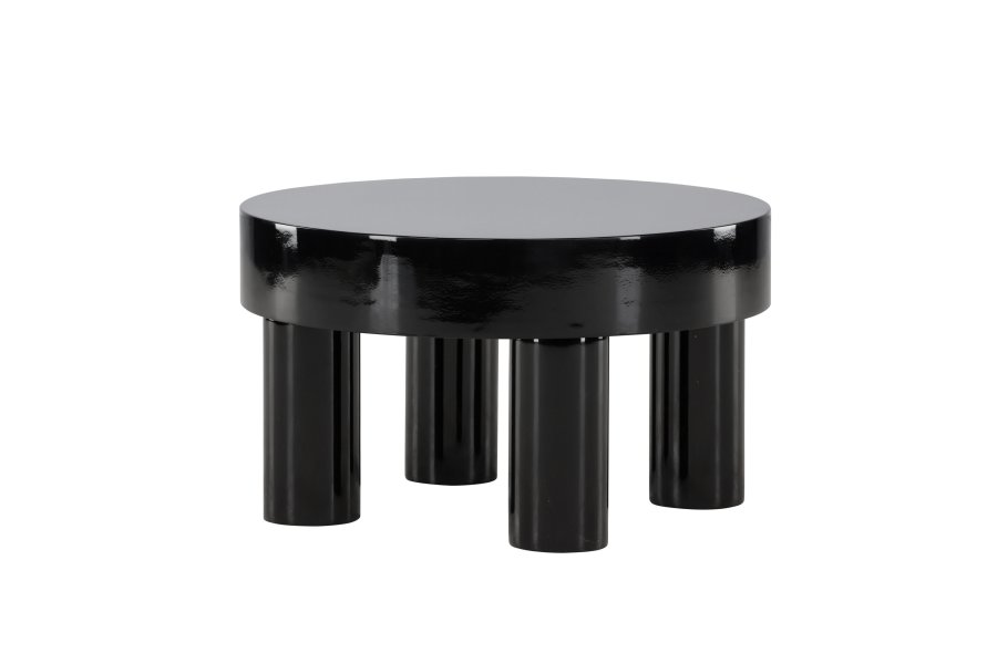 VENTURE DESIGN Varberg salongbord, rundt - blank svart MDF (60)