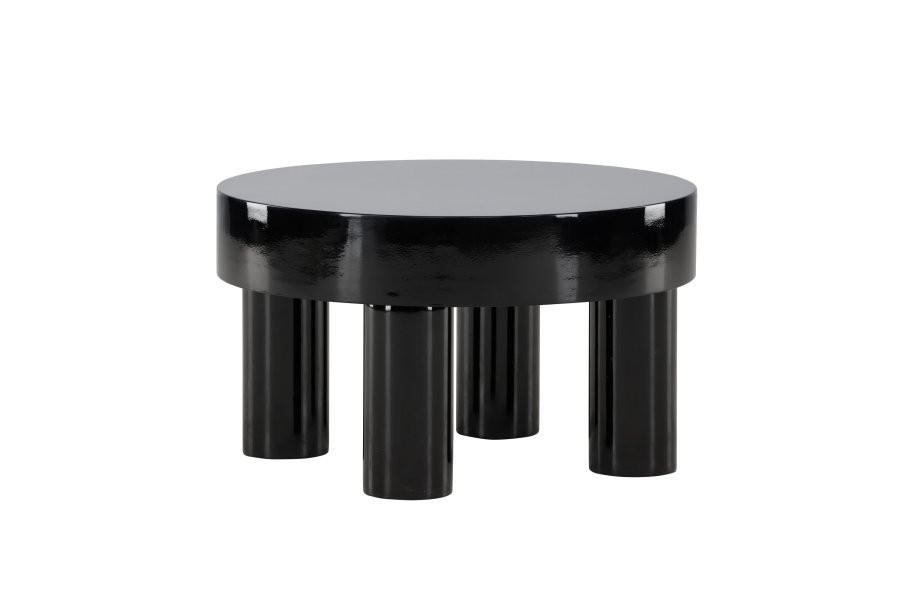 VENTURE DESIGN Varberg salongbord, rundt - blank svart MDF (60)