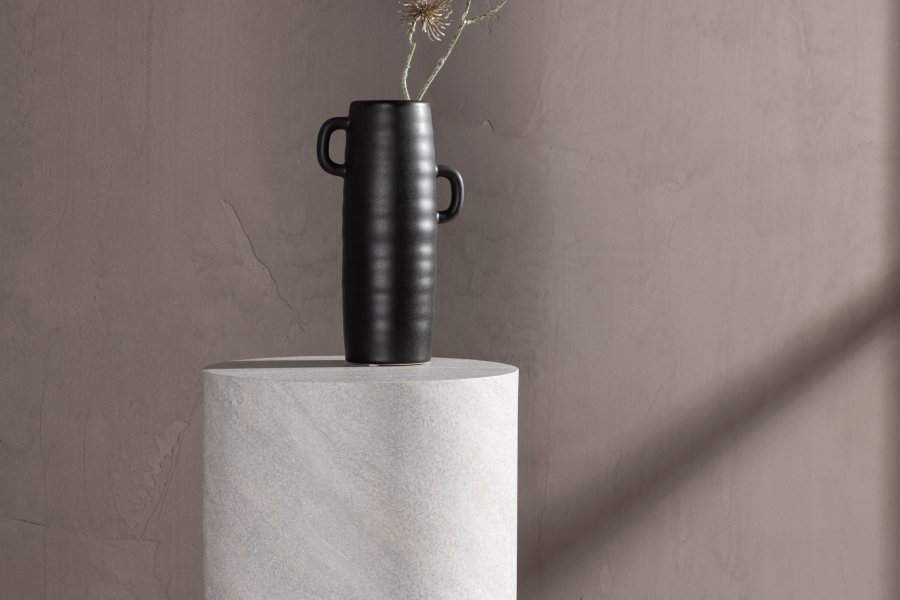 VENTURE DESIGN York sidebord, rundt - gr betonglook MDF (30)