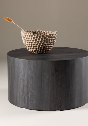 VENTURE DESIGN York salongbord, rundt - svart MDF - (80)