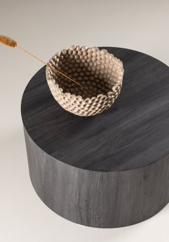 VENTURE DESIGN York salongbord, rundt - svart MDF - (80)