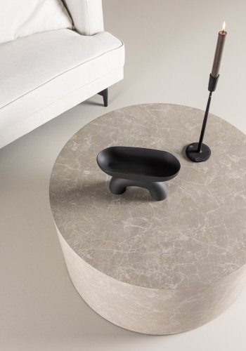 VENTURE DESIGN York salongbord, rundt - beige MDF (80)