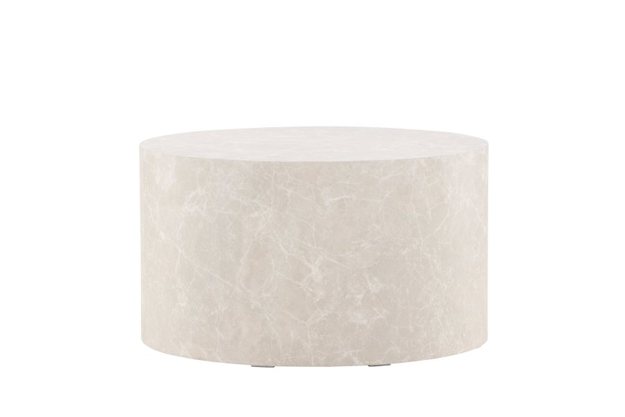 VENTURE DESIGN York salongbord, rundt - beige MDF (80)