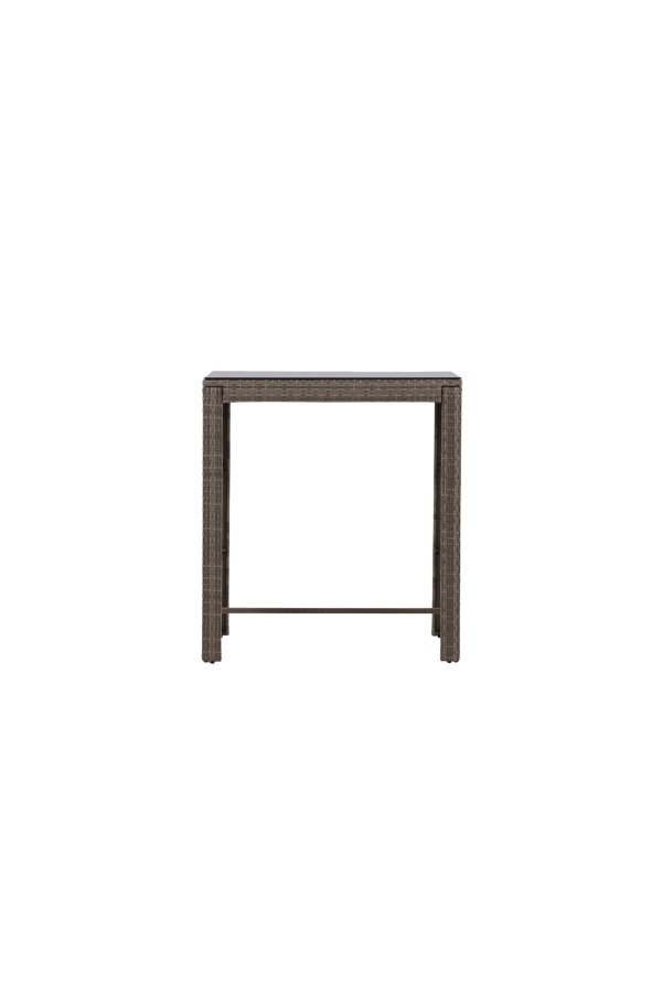 VENTURE DESIGN Alo utendrs barbord, rektangulrt - glass, gr polyrattan og stl (100x60)