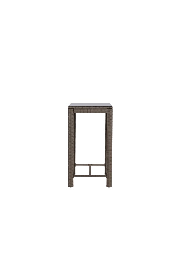VENTURE DESIGN Alo utendrs barbord, rektangulrt - glass, gr polyrattan og stl (100x60)