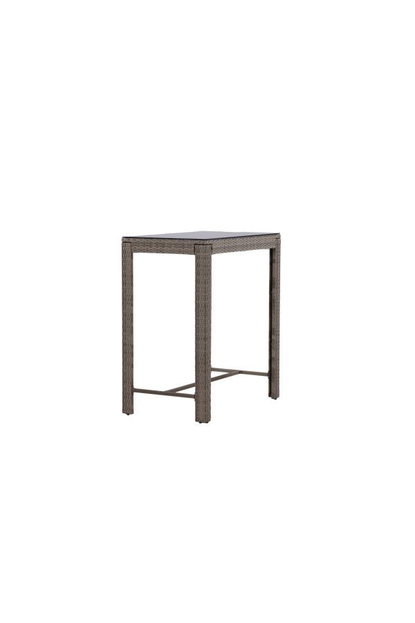 VENTURE DESIGN Alo utendrs barbord, rektangulrt - glass, gr polyrattan og stl (100x60)