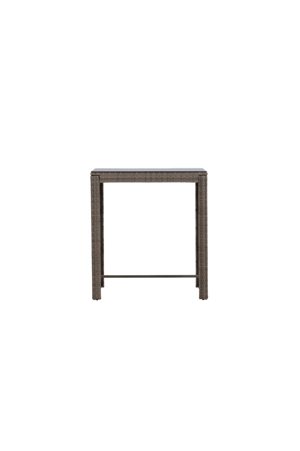 VENTURE DESIGN Alo utendrs barbord, rektangulrt - glass, gr polyrattan og stl (100x60)