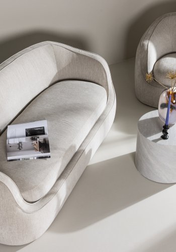 VENTURE DESIGN Elio 3 pers. sofa - lysegr polyester