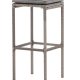 VENTURE DESIGN Alo Outdoor-Barhocker mit Fußstütze – graues Polyrattan und Aluminium