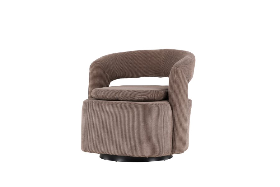 VENTURE DESIGN Laurel lenestol, m. armlen - brun Manchester flyel og stl