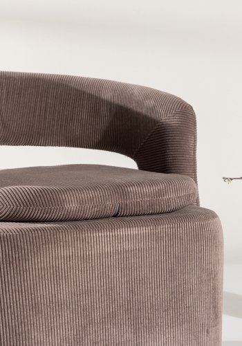 VENTURE DESIGN Laurel lenestol, m. armlen - brun Manchester flyel og stl