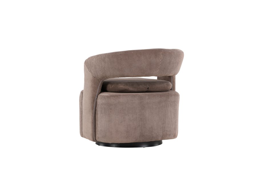 VENTURE DESIGN Laurel lenestol, m. armlen - brun Manchester flyel og stl