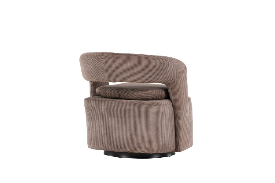 VENTURE DESIGN Laurel lenestol, m. armlen - brun Manchester flyel og stl