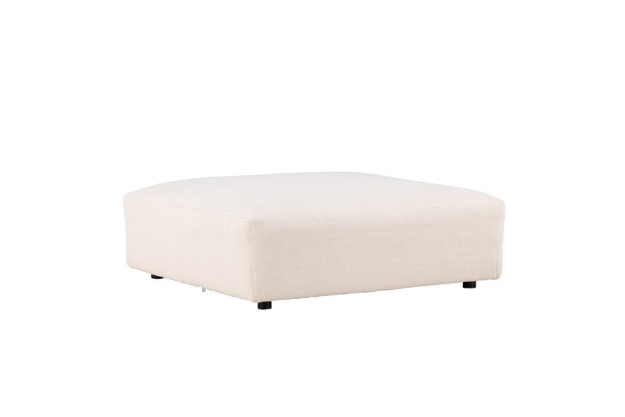 VIND COLLECTION Mavi modulsofapuff, firkantet - beige polyester og tre (105x105)