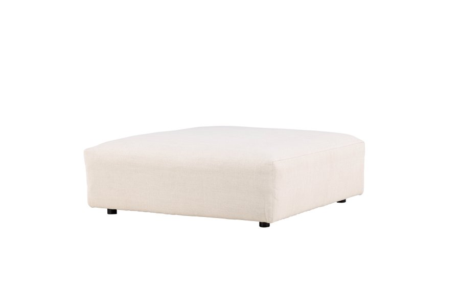 VIND COLLECTION Mavi modulsofapuff, firkantet - beige polyester og tre (105x105)