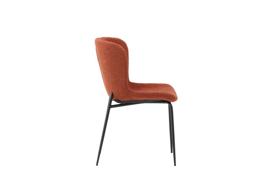 VENTURE DESIGN Modesto spisebordsstole - roasty boucl stof og sort stl