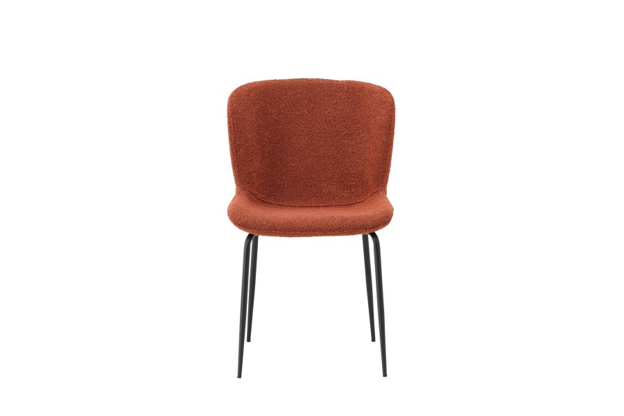 VENTURE DESIGN Modesto spisebordsstole - roasty boucl stof og sort stl