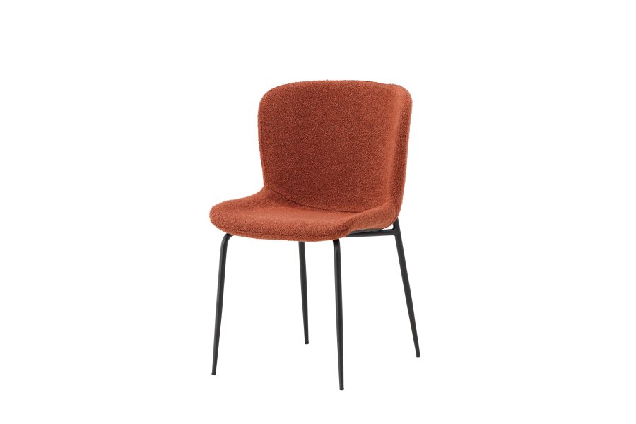 VENTURE DESIGN Modesto spisebordsstole - roasty boucl stof og sort stl