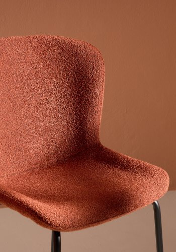 VENTURE DESIGN Modesto spisebordsstole - roasty boucl stof og sort stl