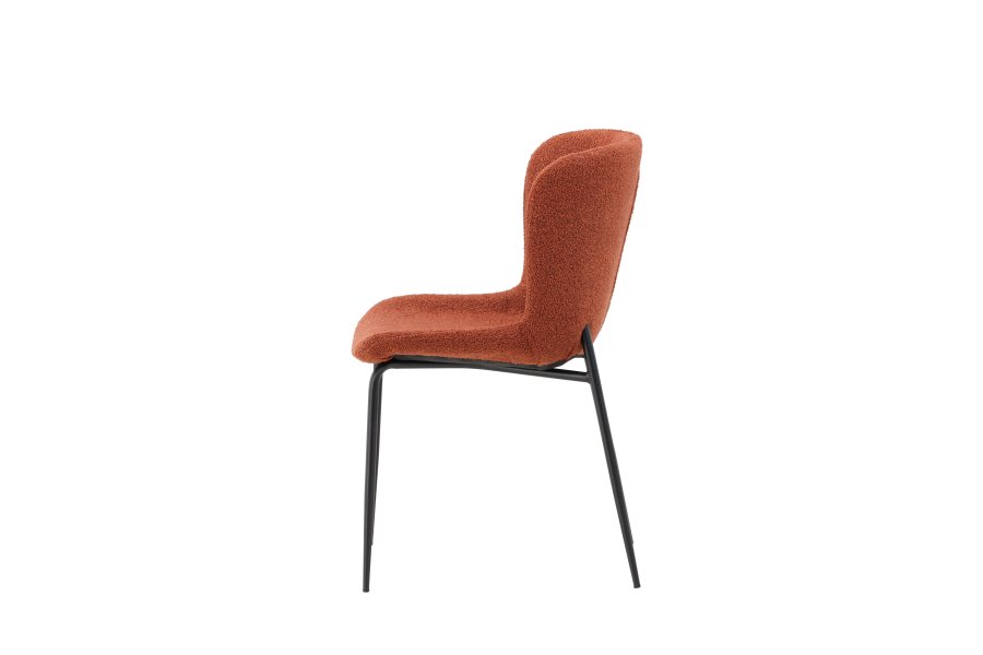 VENTURE DESIGN Modesto spisebordsstole - roasty boucl stof og sort stl