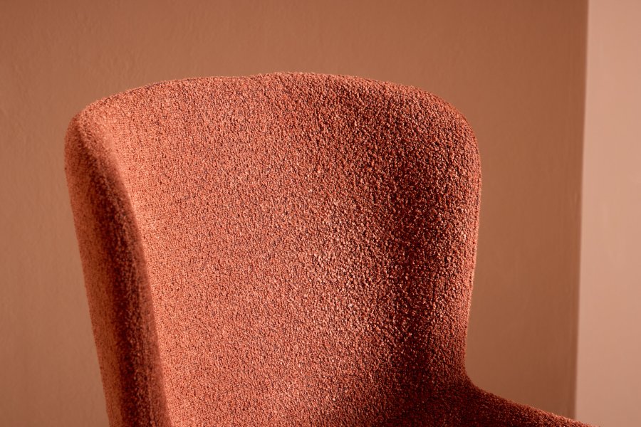 VENTURE DESIGN Modesto spisebordsstole - roasty boucl stof og sort stl