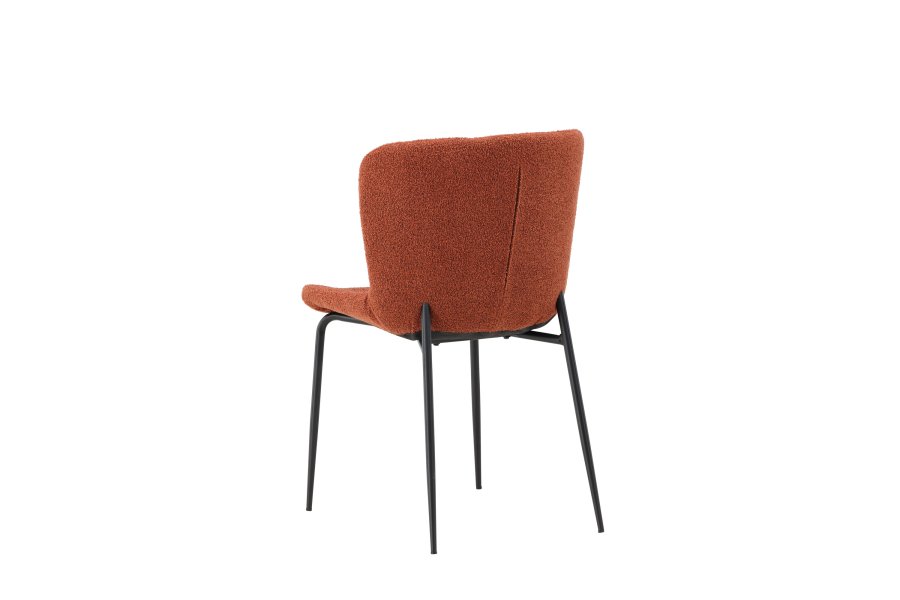 VENTURE DESIGN Modesto spisebordsstole - roasty boucl stof og sort stl