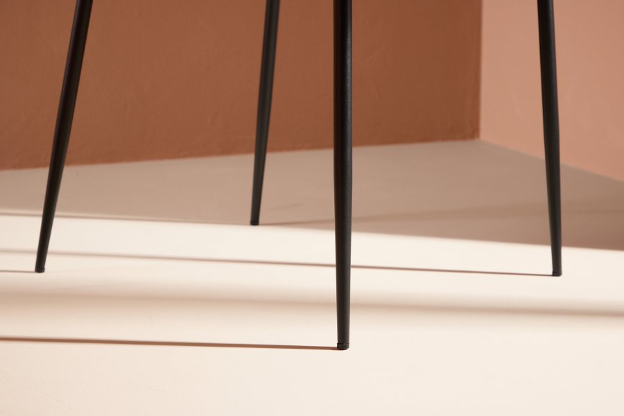 VENTURE DESIGN Modesto spisebordsstole - roasty boucl stof og sort stl