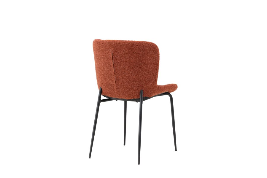 VENTURE DESIGN Modesto spisebordsstole - roasty boucl stof og sort stl