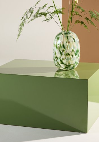 VENTURE DESIGN York lavt salongbord - mrkegrnn / glanset MDF