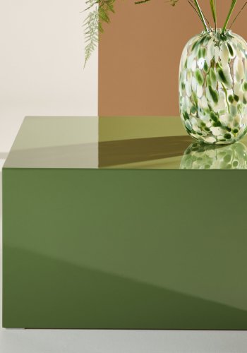 VENTURE DESIGN York lavt salongbord - mrkegrnn / glanset MDF