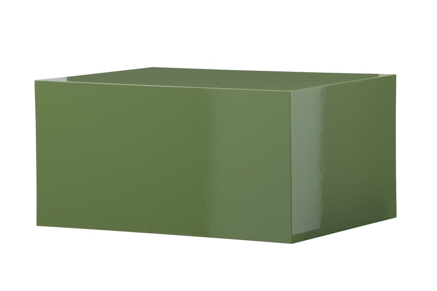 VENTURE DESIGN York lavt salongbord - mrkegrnn / glanset MDF