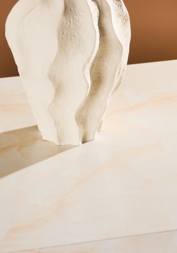 VENTURE DESIGN York lavt salongbord - lys gul / marmor utseende MDF