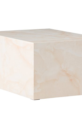 VENTURE DESIGN York lavt salongbord - lys gul / marmor utseende MDF