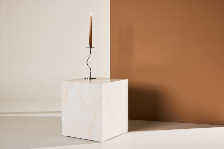 VENTURE DESIGN York hyt salongbord - lys gul / marmorlignende MDF